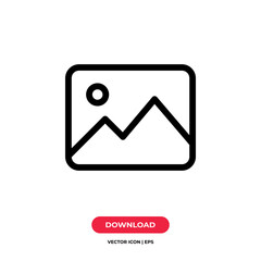 Gallery icon vector. Image sign