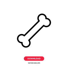 Bone icon vector. Bone sign