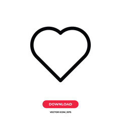 Heart icon vector. Love sign