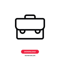 Suitcase icon vector. Briefcase sign