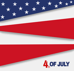 Happy 4th of July USA Independence Day greeting card, American Independence Day vector illustration  and hand lettering text design. Vector illustration.
