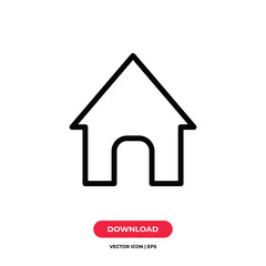 Home icon vector. House sign