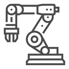 Technological industry, square line vector icon.