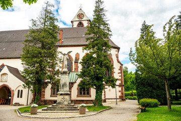 Fototapeta na wymiar Catholic Church St. Gallus in Kirchzarten