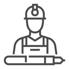 Labor law square line vector icon.