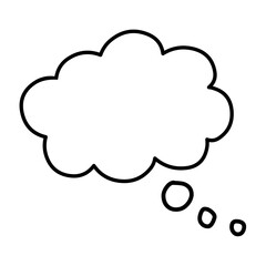 Thinking cloud vector