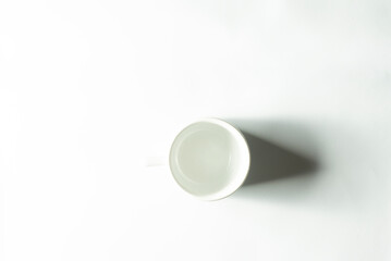 White Ceramic cup, tea cup, coffee cup on white background