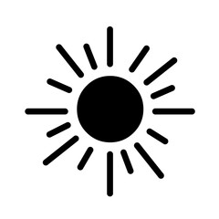 Sun vector icon logo black silhouettes