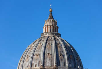 St Peter Basilica Dome In Vatican