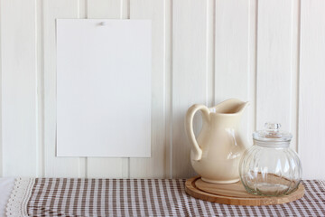Fototapeta na wymiar empty background, space for your object, mockup. kitchen countertop.