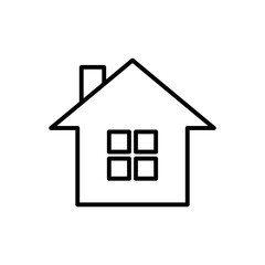 Home or house page black thin line icon. Return to home page. Trendy flat style isolated symbol sign for: illustration, outline, logo, mobile, app, emblem, design, web, dev, gui, ui, ux. Vector EPS 10