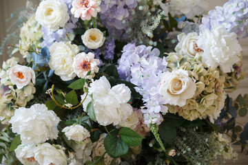 Obraz na płótnie Canvas Delicate decorative bouquet, floral wallpaper.
