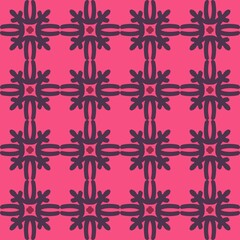 red magenta violet pink mandala art seamless pattern floral creative design background vector illustration