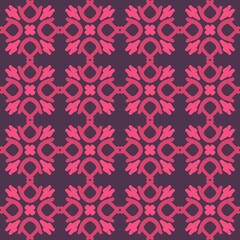 red magenta violet pink mandala art seamless pattern floral creative design background vector illustration