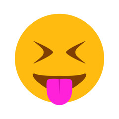 yellow Squinting Face with Tongue emoji vector