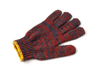 Cotton glove isolated on white background.