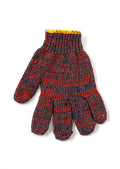 Cotton glove isolated on white background.