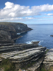 Orkney Isles Landscape Liddel with Rocks and Sea