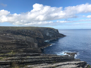 Orkney Isles Landscape Liddel with Rocks and Sea