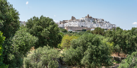 Obraz premium Glimpses of ancient Puglia. The white city. Ostuni.