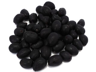 jambolan plum on white background.