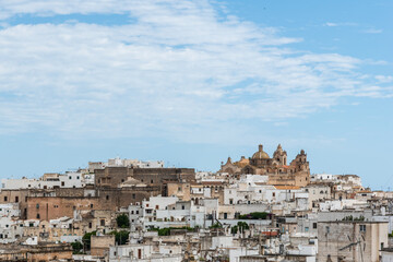 Fototapeta na wymiar Glimpses of ancient Puglia. The white city. Ostuni.