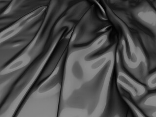Fototapeta premium Abstract background luxury cloth. Smooth elegant black silk or satin