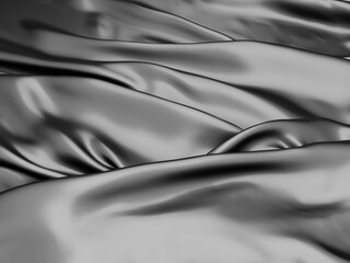 Fototapeta premium Abstract background luxury cloth. Smooth elegant black silk or satin