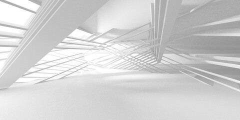 Abstract White Architecture Design Concept