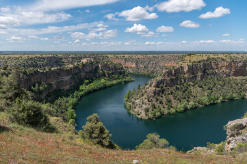 The hermitage of San Frutos in the Hoces del Duraton in the province of Segovia in Spain