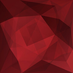 Abstract dark red geometric background. Low polygonal vector mosaic, digital design