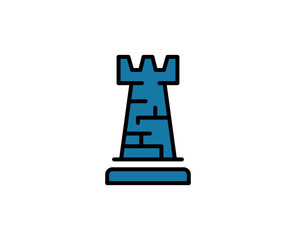 Chess premium line icon. Simple high quality pictogram. Modern outline style icons. Stroke vector illustration on a white background. 