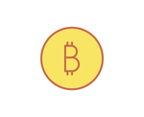 Coin flat icon. 