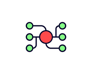Diversification line icon. Vector symbol in trendy flat style on white background. Commerce sing for design.