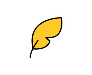 Feather pen line icon. High quality outline symbol for web design or mobile app. Thin line sign for design logo. Color outline pictogram on white background