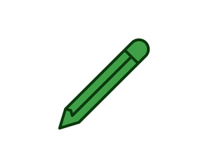 Pen flat icon. Single high quality outline symbol for web design or mobile app.  House thin line signs for design logo, visit card, etc. Outline pictogram EPS10