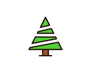 Fototapeta premium Christmas tree premium line icon. Simple high quality pictogram. Modern outline style icons. Stroke vector illustration on a white background. 