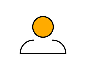 User flat icon. Single high quality outline symbol for web design or mobile app.  Business thin line signs for design logo, visit card, etc. Outline pictogram EPS10
