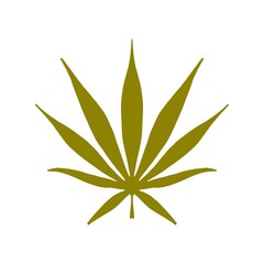 sativa cannabis logo vector icon illustration