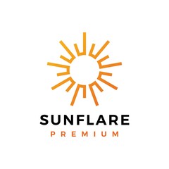 sun flare light bright shine logo vector icon illustration