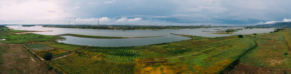 Aerial panorama view of landscape in Guangdong,China