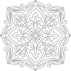 Cross for coloring. Suitable for decoration. Doodles Sketch - 435571381