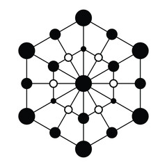 molecule icon for scientists, the network and connection of people in the community