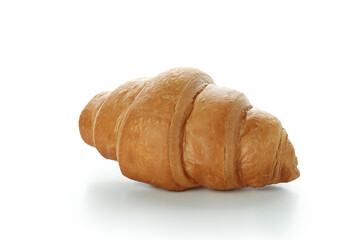 Fresh tasty croissant isolated on white background