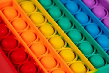 colorful antistress sensory toy fidget push pop it