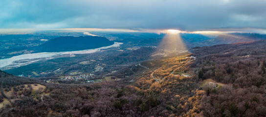 Views and plays of light. A look towards the Tagliamento river.