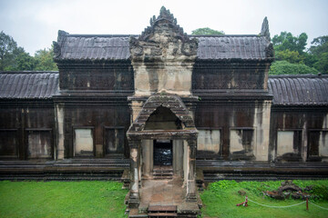 Angkor Wat is the largest temple in the world, it rains in the rainy season (Cambodia, 2019)