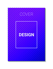 Minimal cover design template  with abstract lines modern  color gradient brochure, catalog, poster, book, magazine. 