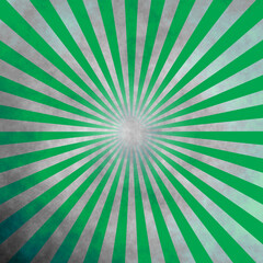 Green Sunburst Pattern Background. Rays. Sunburst background. Green radial background.