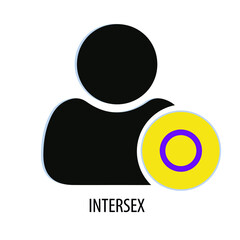 Intersex human sexual identity concept. Vector illustration